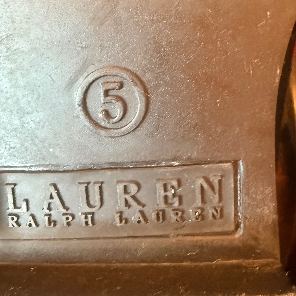 Ralph Lauren GUC Tally-Bo black rain boot. These have red side gussets size 5 - Picture 7 of 7